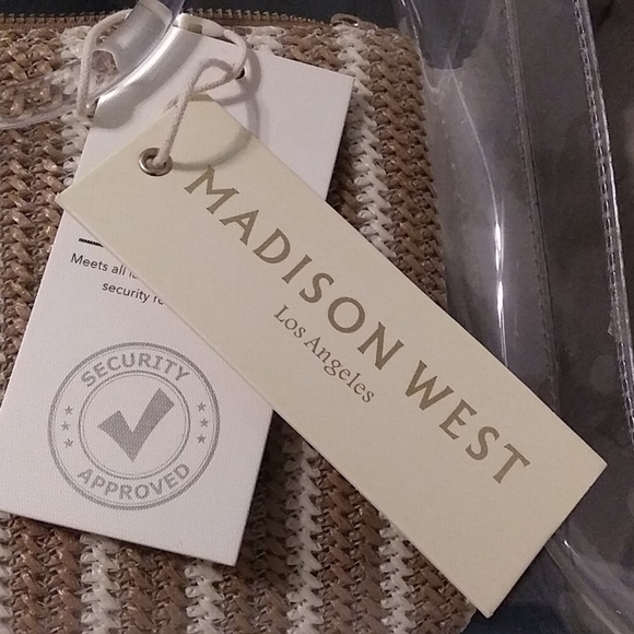 Madison‎ West clear bag two in one woven tan boho - Picture 2 of 7
